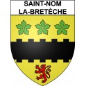 Saint-Nom-la-Bretèche 78 ville Stickers blason autocollant adhésif