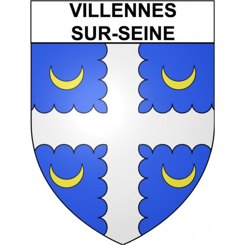 Pegatinas escudo de armas de Villennes-sur-Seine adhesivo de la etiqueta engomada