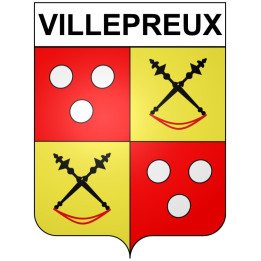 Stickers coat of arms Villepreux adhesive sticker
