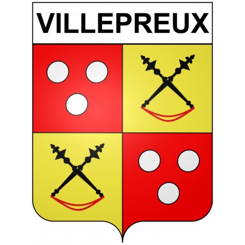 Stickers coat of arms Villepreux adhesive sticker
