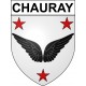 Pegatinas escudo de armas de Chauray adhesivo de la etiqueta engomada