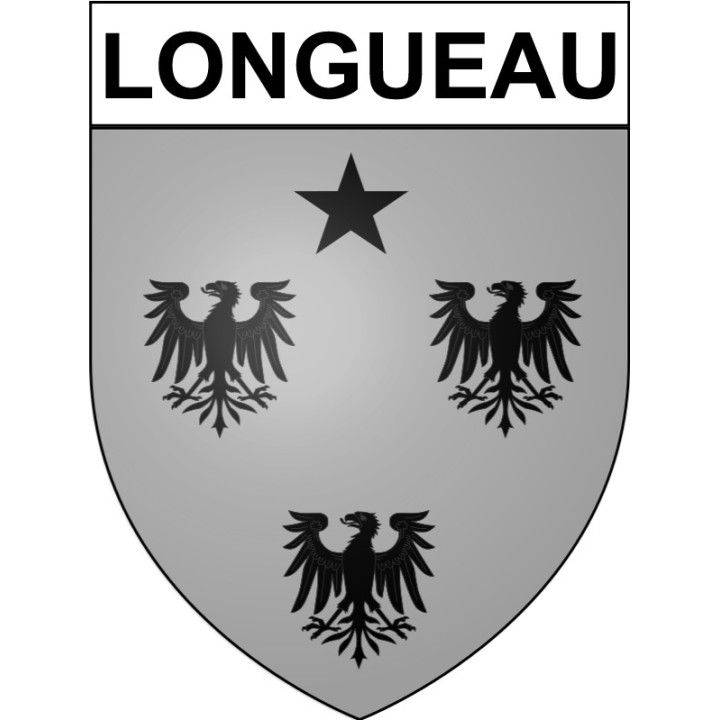 Pegatinas escudo de armas de Longueau adhesivo de la etiqueta engomada