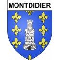 Pegatinas escudo de armas de Montdidier adhesivo de la etiqueta engomada