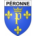 Péronne 80 ville Stickers blason autocollant adhésif