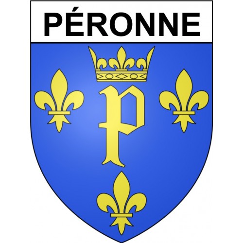 Péronne 80 ville Stickers blason autocollant adhésif