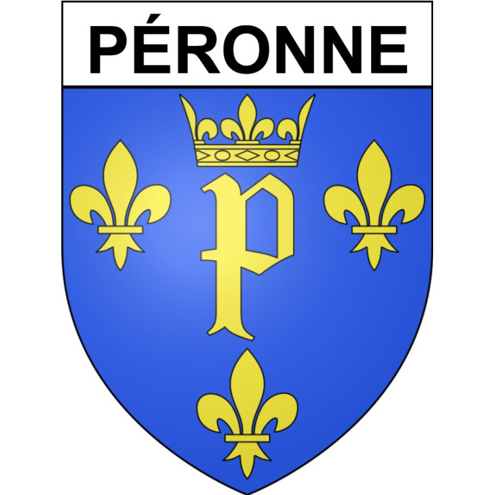 Péronne 80 ville Stickers blason autocollant adhésif