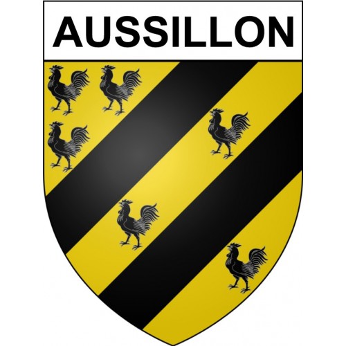 Aussillon Sticker wappen, gelsenkirchen, augsburg, klebender aufkleber