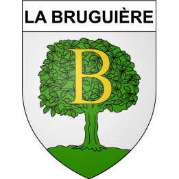Stickers coat of arms La Bruguière adhesive sticker