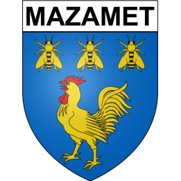 Pegatinas escudo de armas de Mazamet adhesivo de la etiqueta engomada