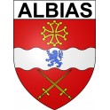 Pegatinas escudo de armas de Albias adhesivo de la etiqueta engomada
