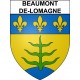 Pegatinas escudo de armas de Beaumont-de-Lomagne adhesivo de la etiqueta engomada