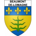 Pegatinas escudo de armas de Beaumont-de-Lomagne adhesivo de la etiqueta engomada