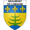 Pegatinas escudo de armas de Beaumont-de-Lomagne adhesivo de la etiqueta engomada
