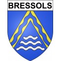 Bressols 82 ville Stickers blason autocollant adhésif