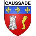 Pegatinas escudo de armas de Caussade adhesivo de la etiqueta engomada