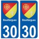 30 Bouillargues blason ville autocollant plaque stickers