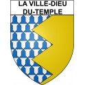 La Ville-Dieu-du-Temple Sticker wappen, gelsenkirchen, augsburg, klebender aufkleber