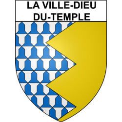 Stickers coat of arms La Ville-Dieu-du-Temple adhesive sticker