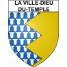 La Ville-Dieu-du-Temple Sticker wappen, gelsenkirchen, augsburg, klebender aufkleber