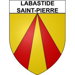 Pegatinas escudo de armas de Labastide-Saint-Pierre adhesivo de la etiqueta engomada