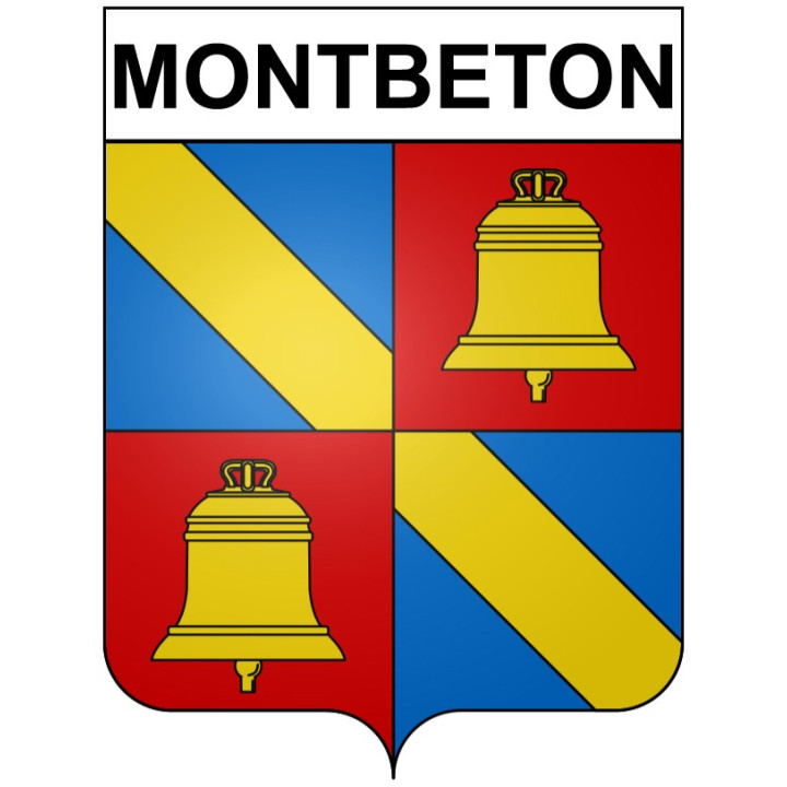 Montbeton Sticker wappen, gelsenkirchen, augsburg, klebender aufkleber