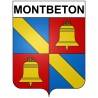 Pegatinas escudo de armas de Montbeton adhesivo de la etiqueta engomada