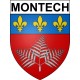 Pegatinas escudo de armas de Montech adhesivo de la etiqueta engomada