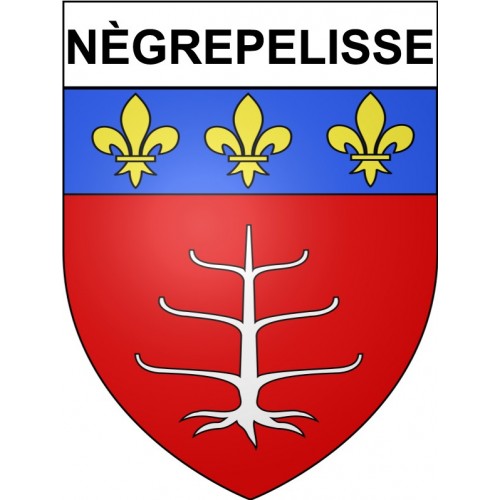 Pegatinas escudo de armas de Nègrepelisse adhesivo de la etiqueta engomada