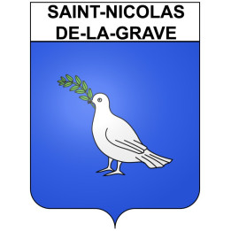 Saint-Nicolas-de-la-Grave Sticker wappen, gelsenkirchen, augsburg, klebender aufkleber