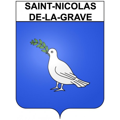 Saint-Nicolas-de-la-Grave Sticker wappen, gelsenkirchen, augsburg, klebender aufkleber