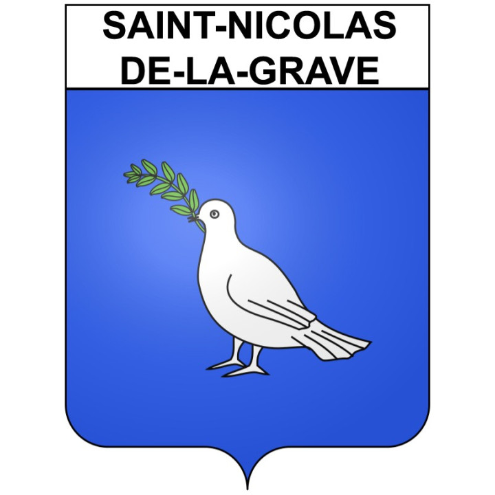 Stickers coat of arms Saint-Nicolas-de-la-Grave adhesive sticker