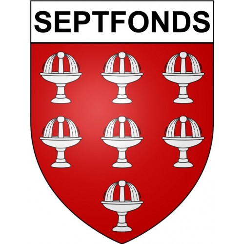 Septfonds 82 ville Stickers blason autocollant adhésif