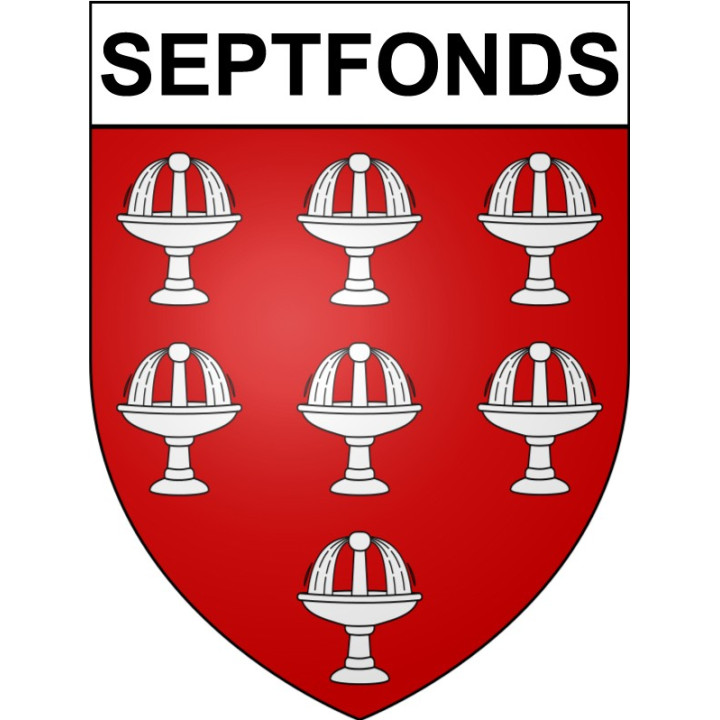 Stickers coat of arms Septfonds adhesive sticker