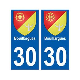 30 Bouillargues blason ville autocollant plaque stickers