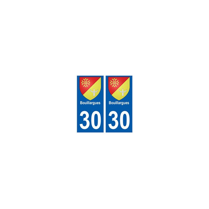 30 Bouillargues blason ville autocollant plaque stickers
