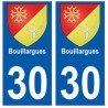 30 Bouillargues blason ville autocollant plaque stickers