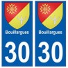 30 Bouillargues coat of arms, city sticker, plate sticker