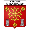 Stickers coat of arms Verdun-sur-Garonne adhesive sticker