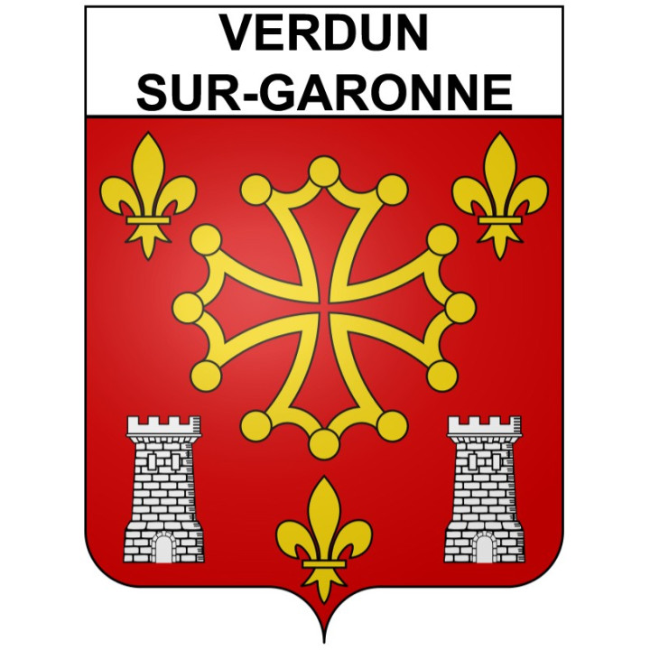 Stickers coat of arms Verdun-sur-Garonne adhesive sticker