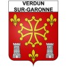 Pegatinas escudo de armas de Verdun-sur-Garonne adhesivo de la etiqueta engomada