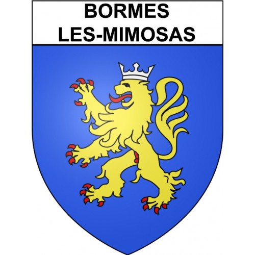 Bormes-les-Mimosas Sticker wappen, gelsenkirchen, augsburg, klebender aufkleber