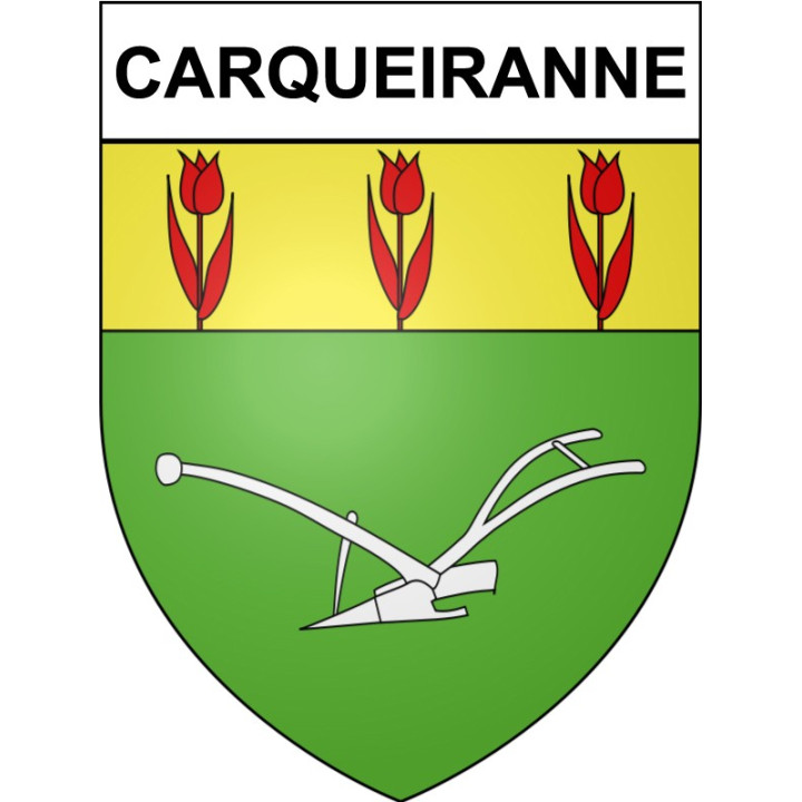 Pegatinas escudo de armas de Carqueiranne adhesivo de la etiqueta engomada