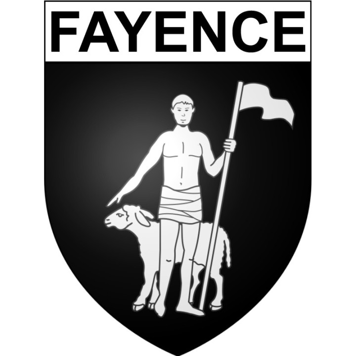 Pegatinas escudo de armas de Fayence adhesivo de la etiqueta engomada