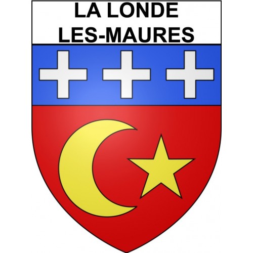 Pegatinas escudo de armas de La Londe-les-Maures adhesivo de la etiqueta engomada