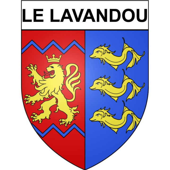 Pegatinas escudo de armas de Le Lavandou adhesivo de la etiqueta engomada