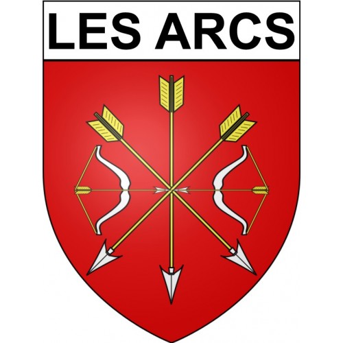 Les Arcs Sticker wappen, gelsenkirchen, augsburg, klebender aufkleber