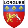 Pegatinas escudo de armas de Lorgues adhesivo de la etiqueta engomada