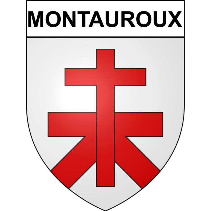 Pegatinas escudo de armas de Montauroux adhesivo de la etiqueta engomada