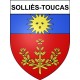 Solliès-Toucas 83 ville Stickers blason autocollant adhésif