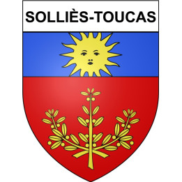 Solliès-Toucas 83 ville Stickers blason autocollant adhésif